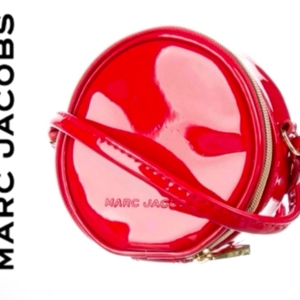 Marc Jacobs Mini 4” Red Patent Leather Crossbody